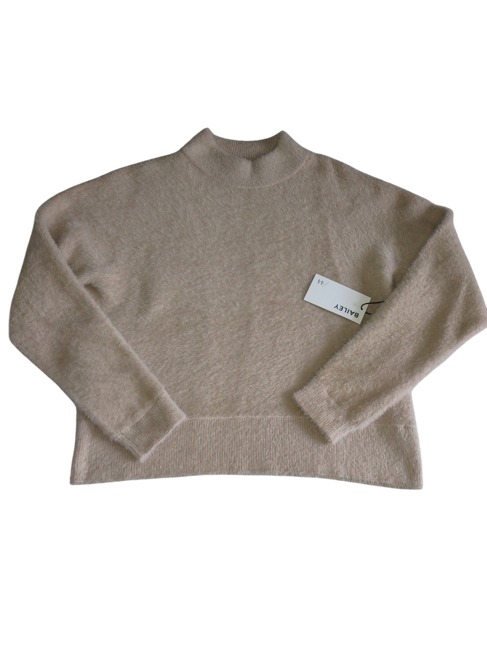 Bailey 44 Medium Faux Fur Mock Neck Sweater
